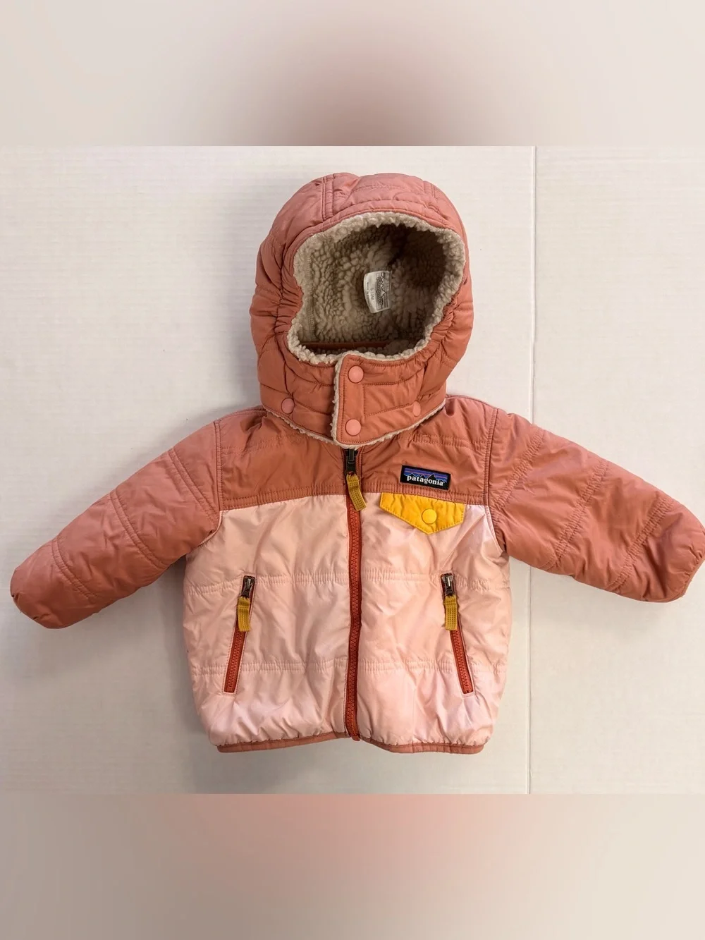 Patagonia Reversible Tribbles Hoody Winter Jacket Sherpa Puffer 6-12